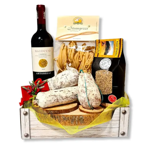 Cesto Umbria con salame di Norcia