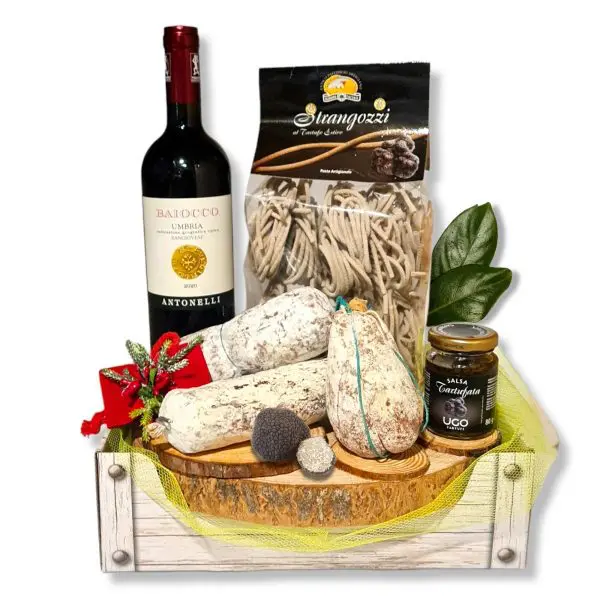Scatola regalo di Norcia con salumi e tartufi