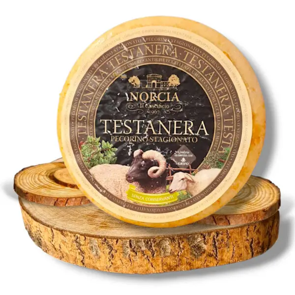 pecorino norcia stagionato intero testa nera