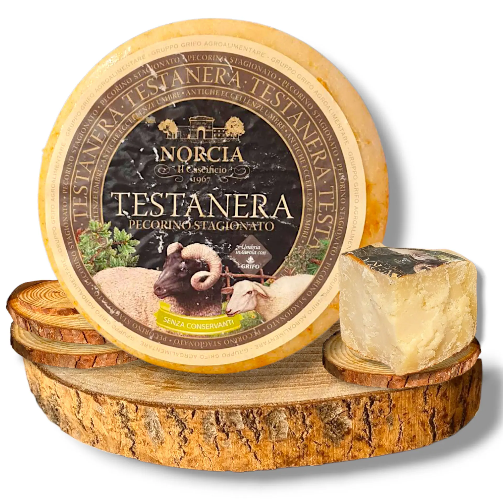 pecorino norcia stagionato spicchio testa nera