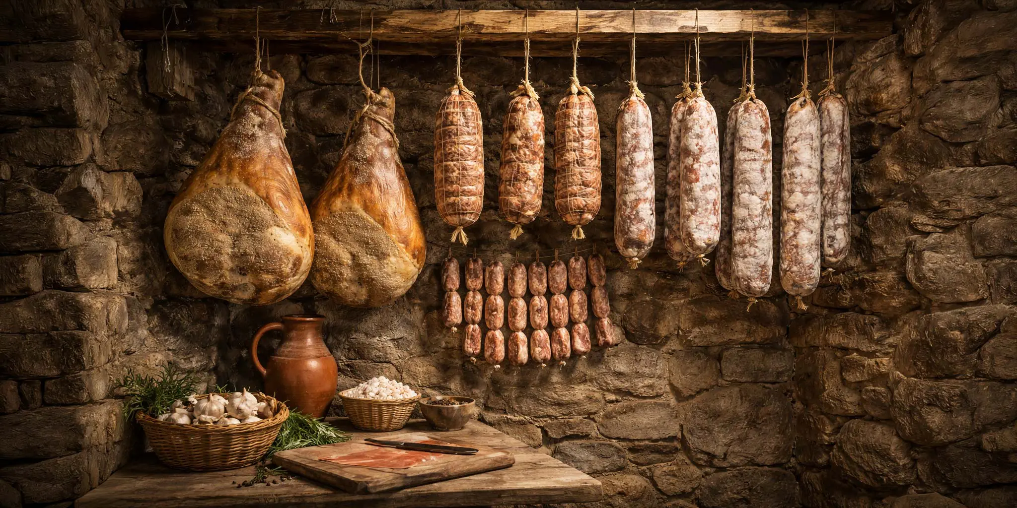 la stagionatura dei prodotti di norcia salumi
