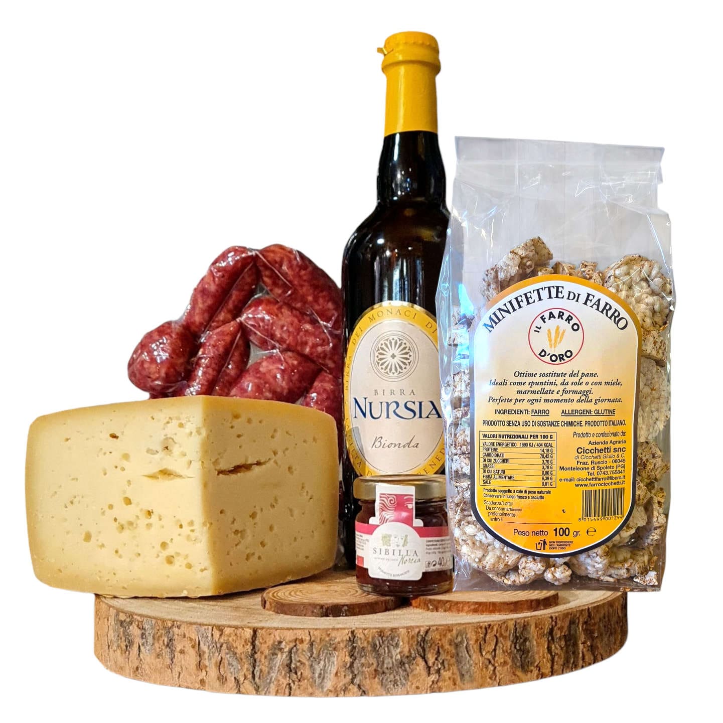 Cesto regalo idea aperitivo salutare di Norcia