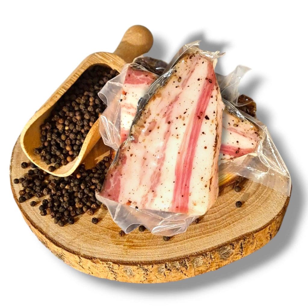 trancio di guanciale stagionato di Norcia