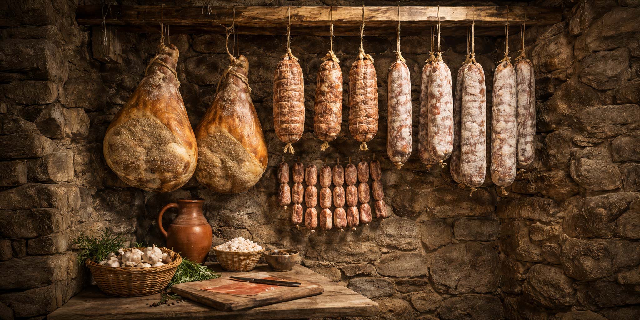 la stagionatura dei prodotti di norcia salumi